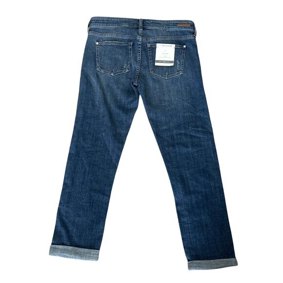 NWT Womens 26 Crop Anthropologie Pilcro Hyphen Boy Fit Embroidered Floral Jeans - Picture 8 of 8